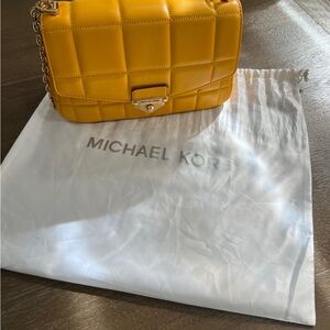 Michael Kors Yellow Quilted Shoulder Bag